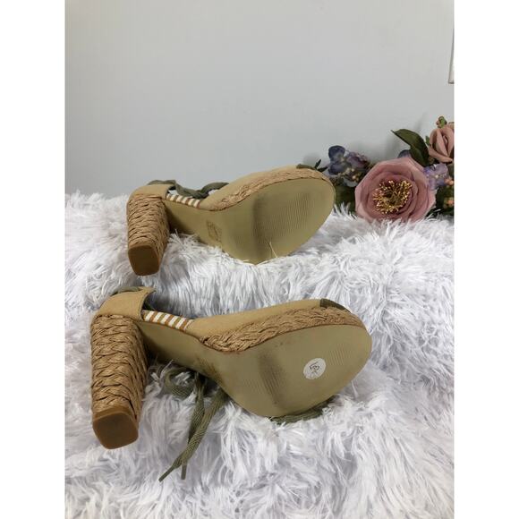 Emy Canvas Espadrille Platform Heels Upper Jute-Wrapped sole Thick Heel Amoy 8 - Picture 5 of 7